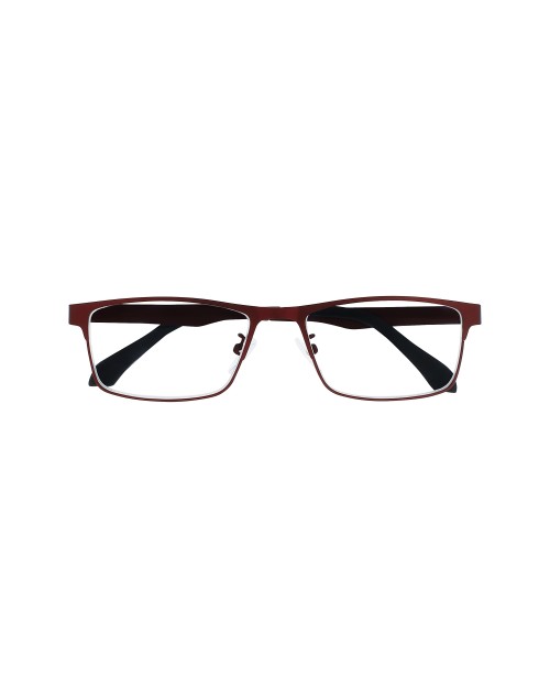 RED METAL - Metallic reading glasses burgundy for women and men (ref: 7706)