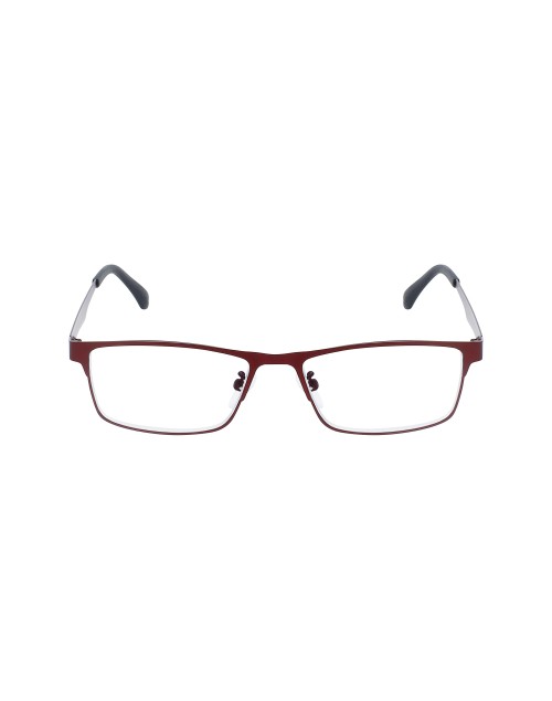 RED METAL - Metallic reading glasses burgundy for women and men (ref: 7706)