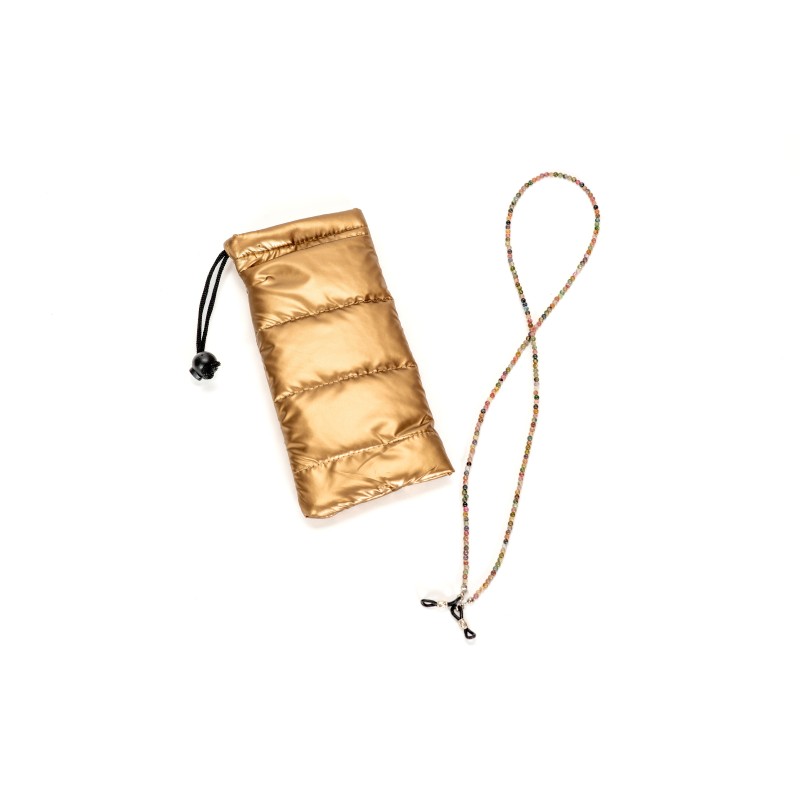 Cordón de perlas para gafas – marrón.