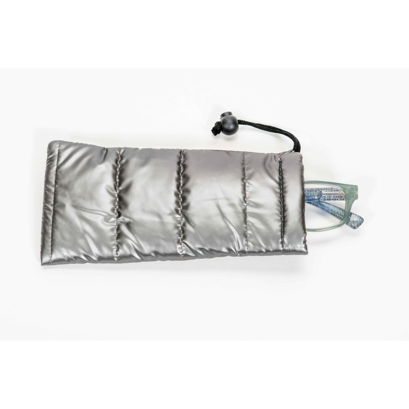 Funda protectora acolchada para gafas – plateada.