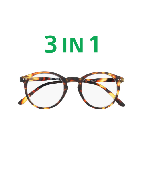 3IN1 TURTLE - Reading glasses - 3 dioptres in 1 frame