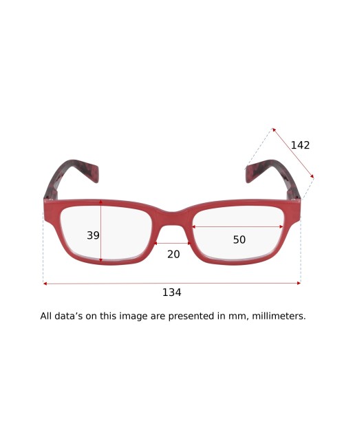 RED TURTLE - Reading glasses - model for woman - 7112