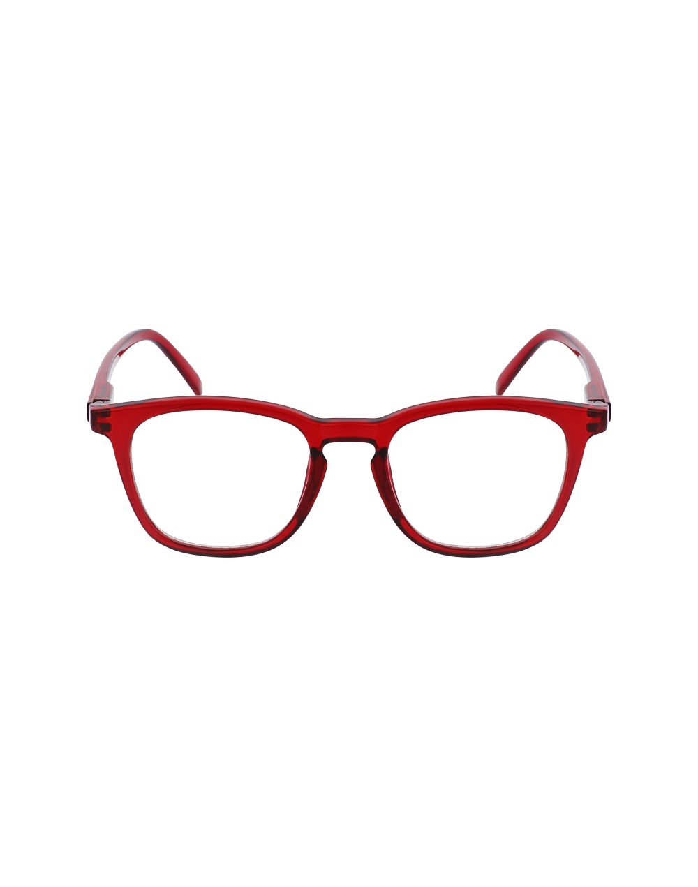 BURGUNDY - Reading glasses red transparent for man or woman