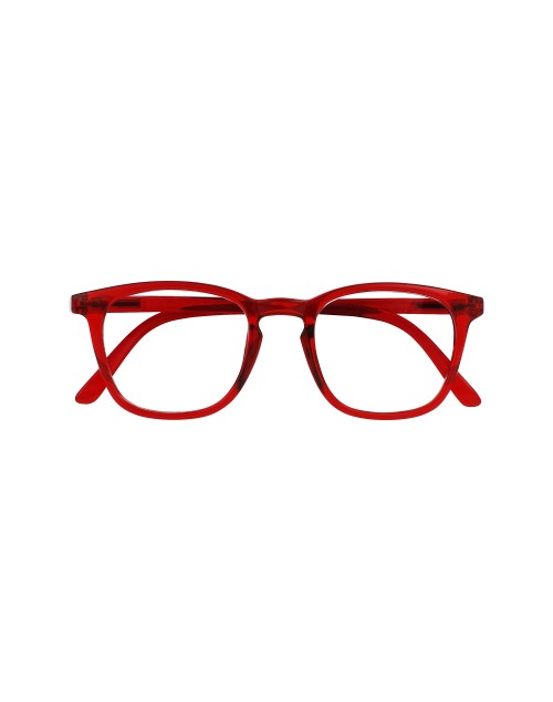 BURGUNDY - Reading glasses red transparent for man or woman