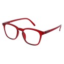 BURGUNDY - Reading glasses red transparent for man or woman