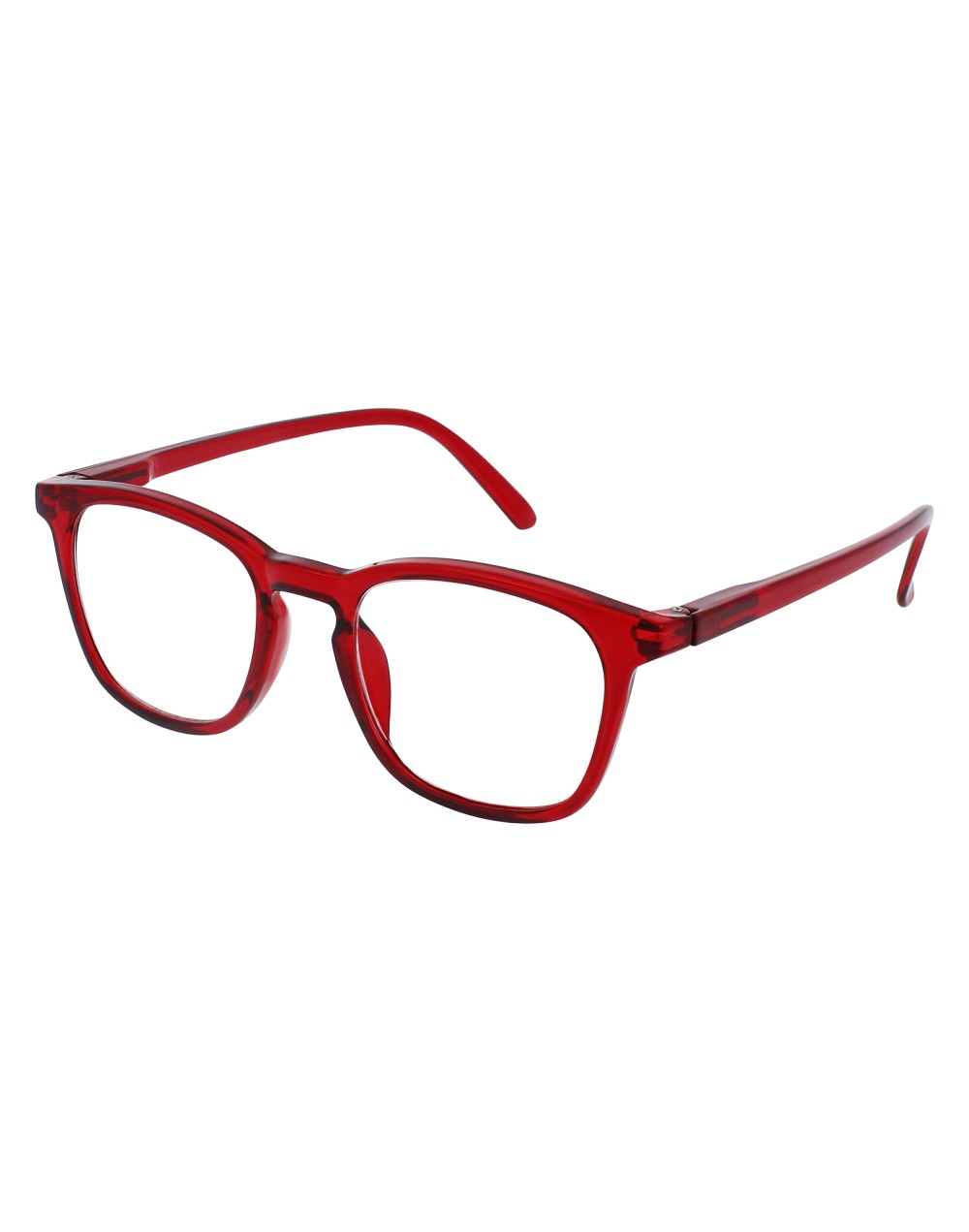 BURGUNDY - Reading glasses red transparent for man or woman