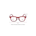 BURGUNDY - Reading glasses red transparent for man or woman